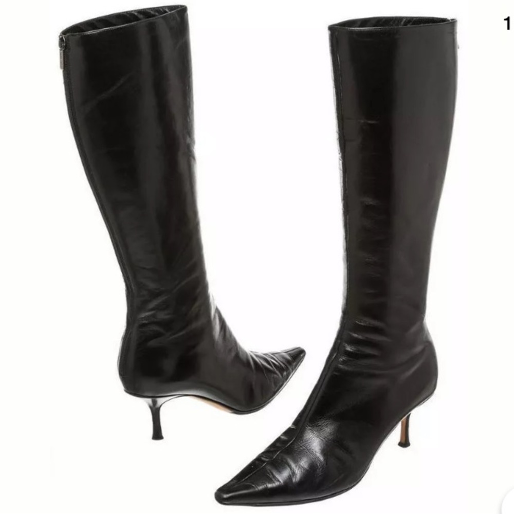 Sale! Jimmy Choo Black Leather Boots - 39.5